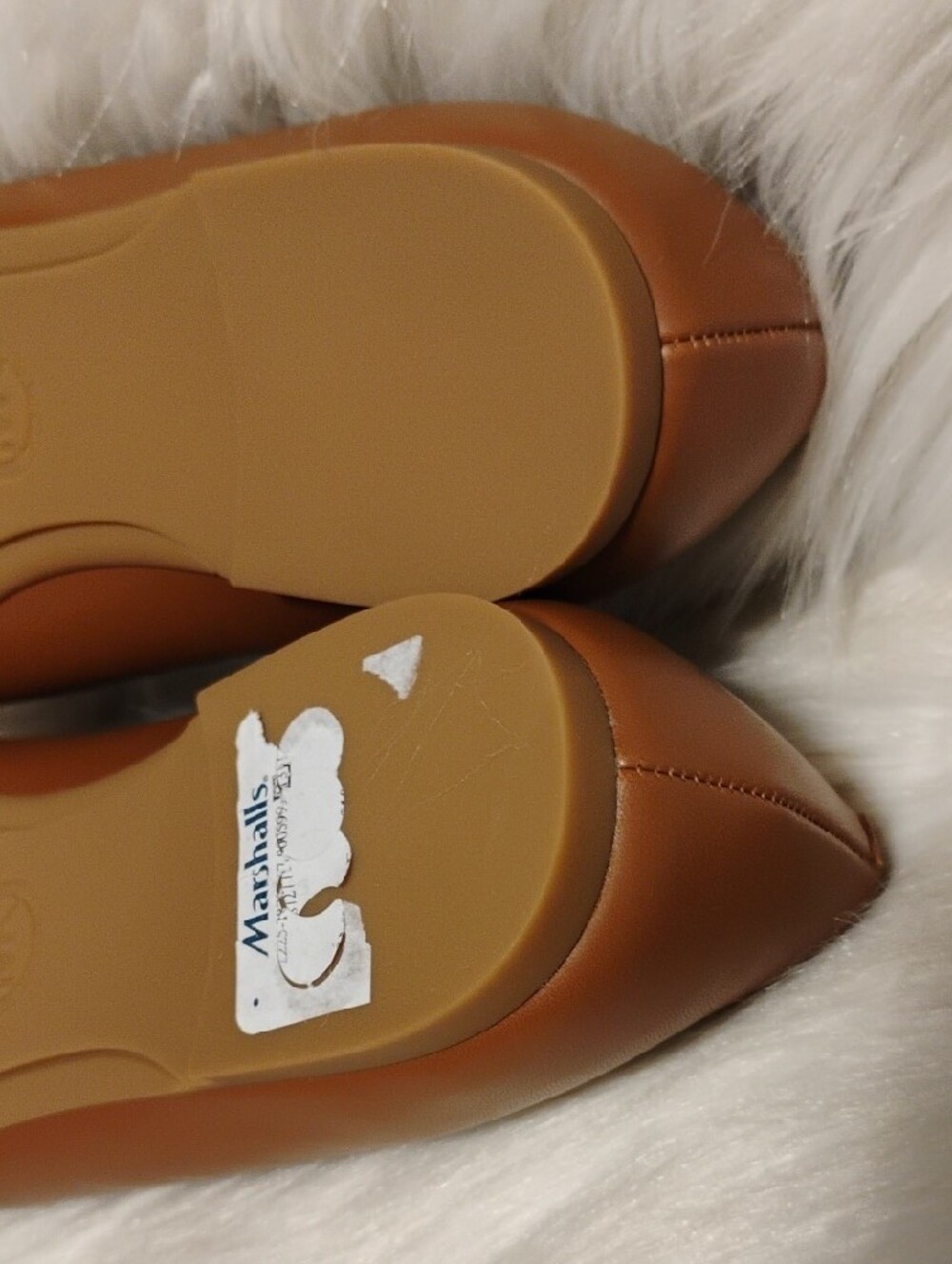 (C-73) New Michael Kors Chestnut Brown Leather MK Logo Ballet Flats - Picture 10 of 10